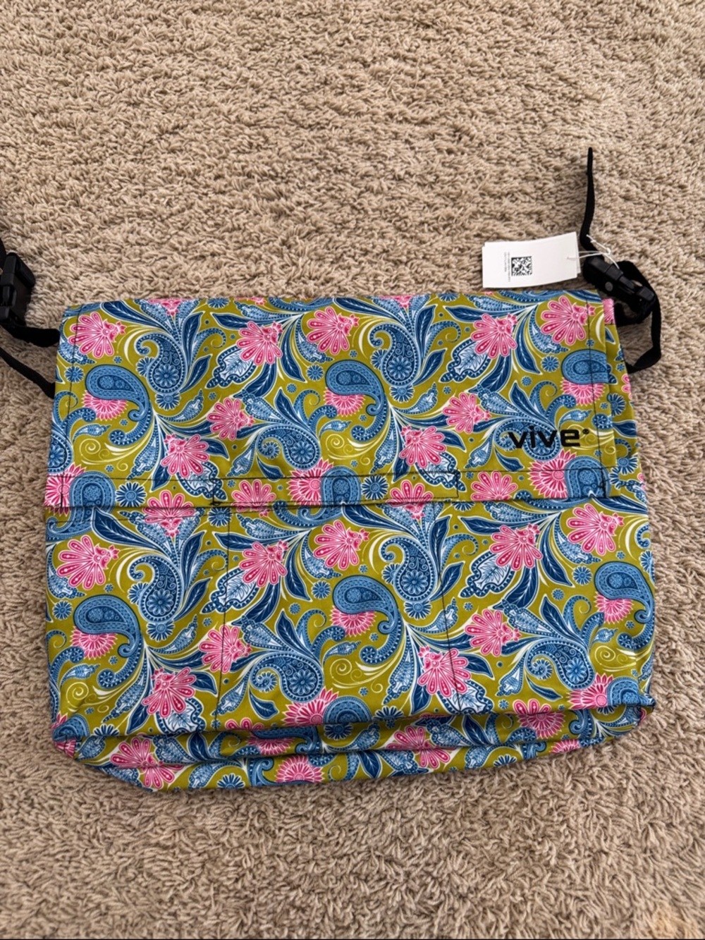 NWT Vive Health Floral Paisley Wheelchair / Walker Bag Tote (No Shoulder Strap)